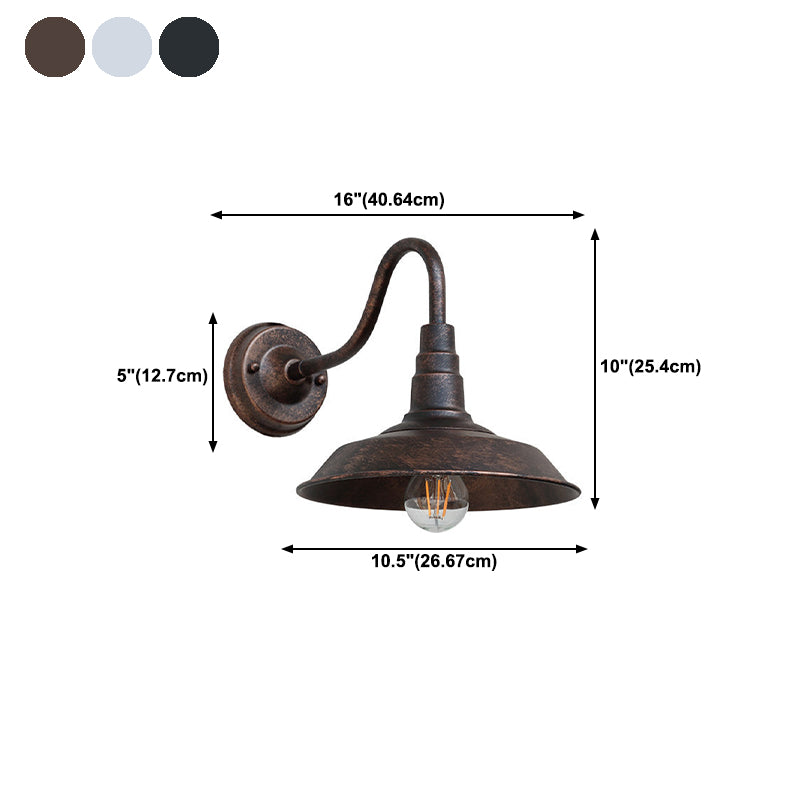 Industrial Style Barn Light Wall Sconce Metal 1 Light Sconces for Outdoor