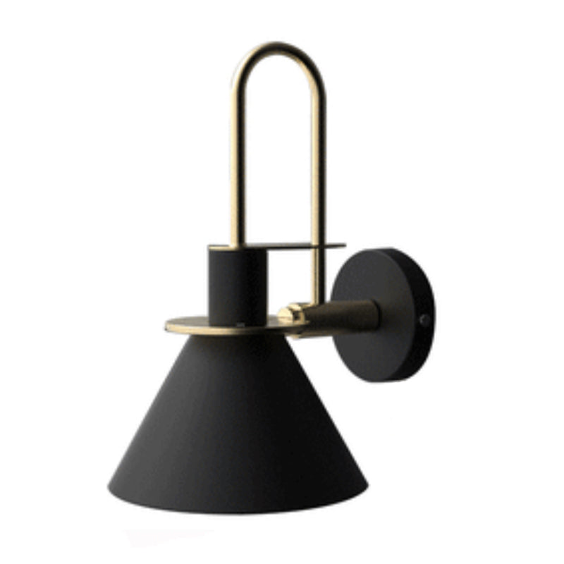 Modern Style Cone Shape Wall Sconce Metal 1 Light Sconces for Bedroom