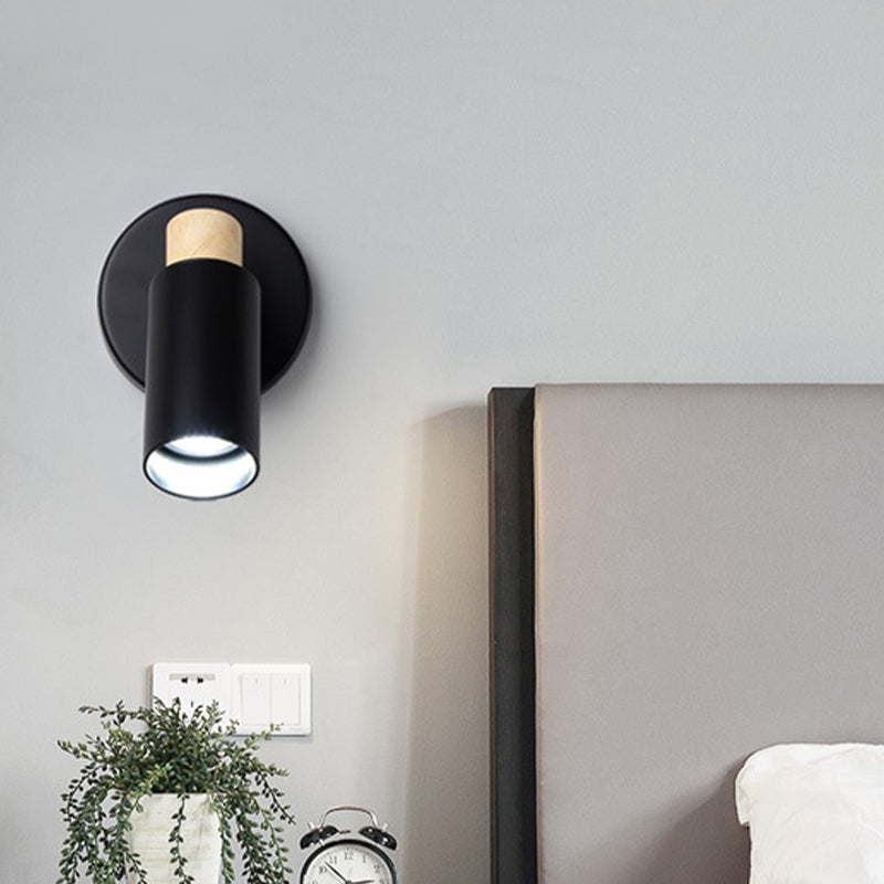 Half Cylinder Shape Sconce Light Fixture Metal Modern Style Wall Sconce Lighting