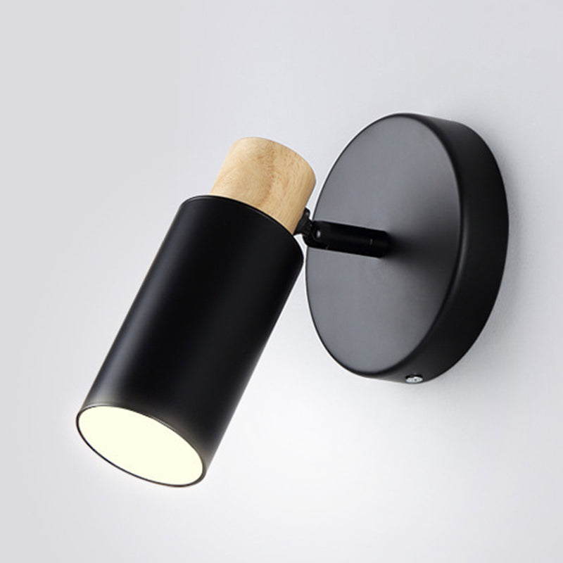 Half Cylinder Shape Sconce Light Fixture Metal Modern Style Wall Sconce Lighting