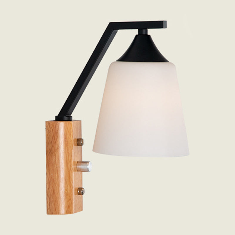 Glass Wall Light Fixture Modern Style Wall Lamp for Living Room
