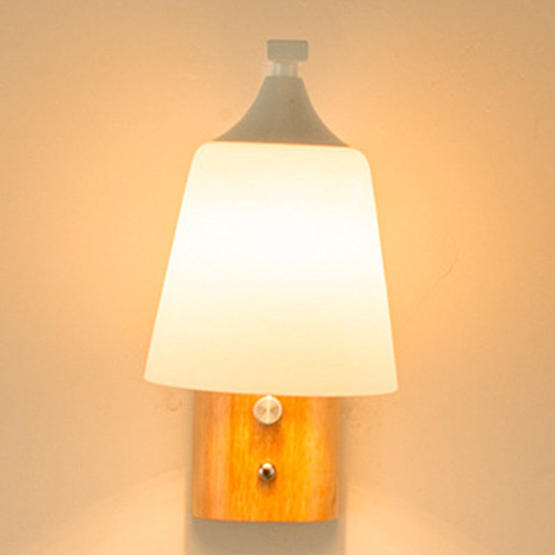 Glass Wall Light Fixture Modern Style Wall Lamp for Living Room