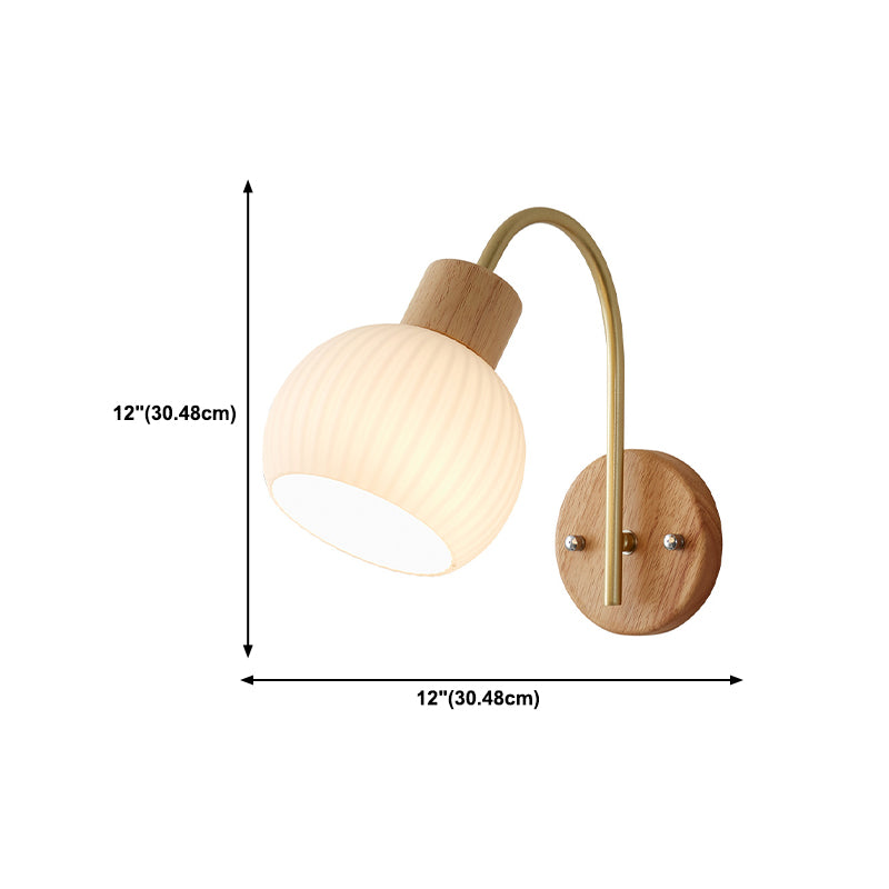 Wood Wall Light Fixture Modern Style Wall Lamp for Living Room