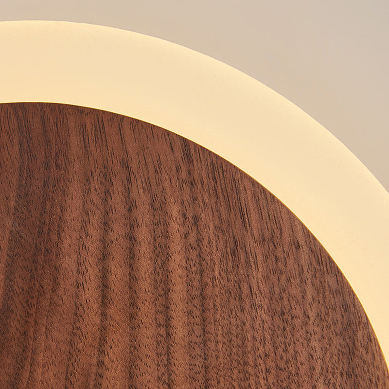Geometric Shape Wood Wall Light Fixture Modern Style Wall Lamp for Living Room