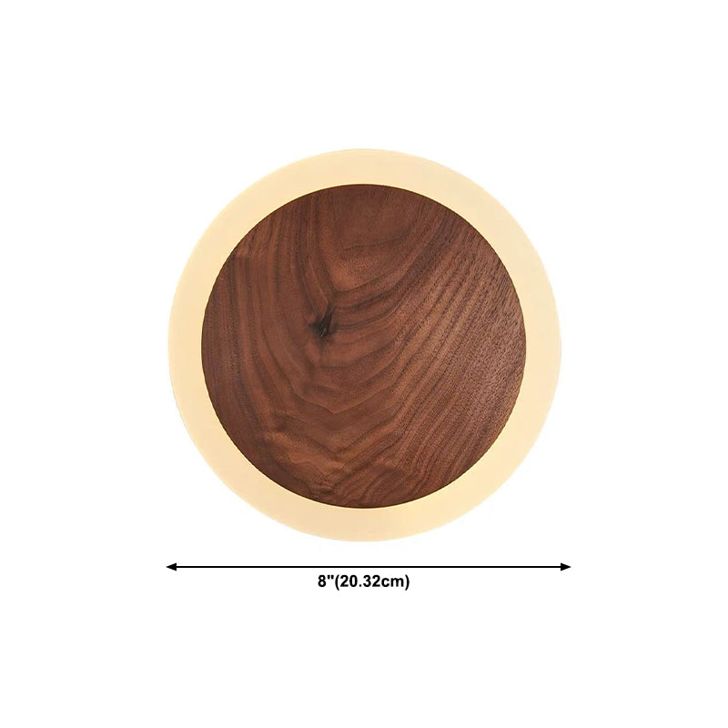 Geometric Shape Wood Wall Light Fixture Modern Style Wall Lamp for Living Room
