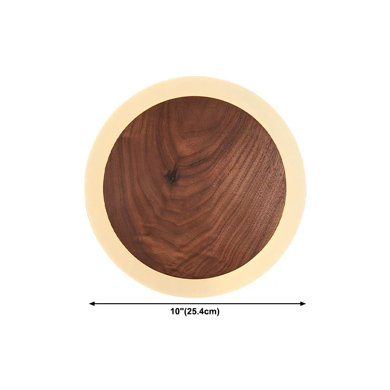 Geometric Shape Wood Wall Light Fixture Modern Style Wall Lamp for Living Room