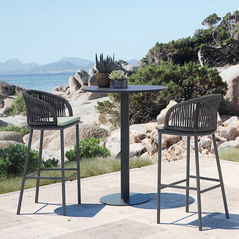 Rectangle/Round Bar Height Table Fixed Bistro Bar Table for Outdoor