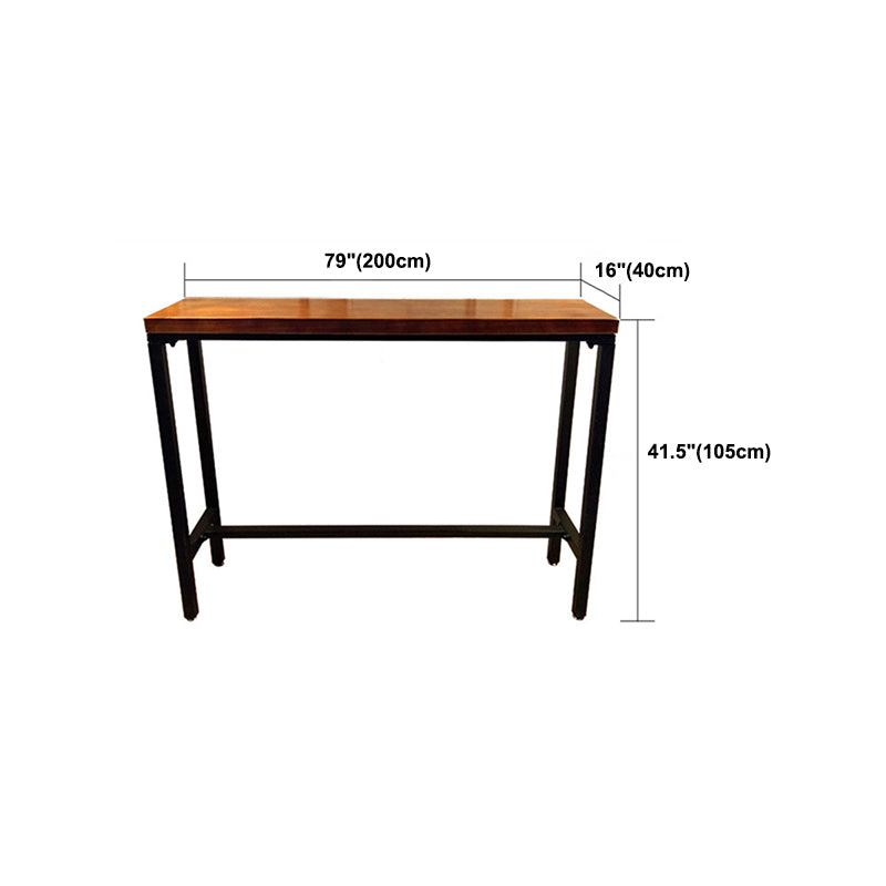 Contemporary Pub Table Bar Height Rectangle Bar Table for Indoor