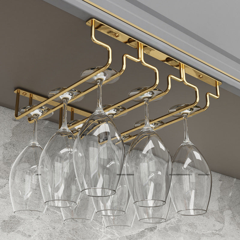 Modern Hanging Wine Glass Rack Metal Glass & Stemware Holder for Kitchen
