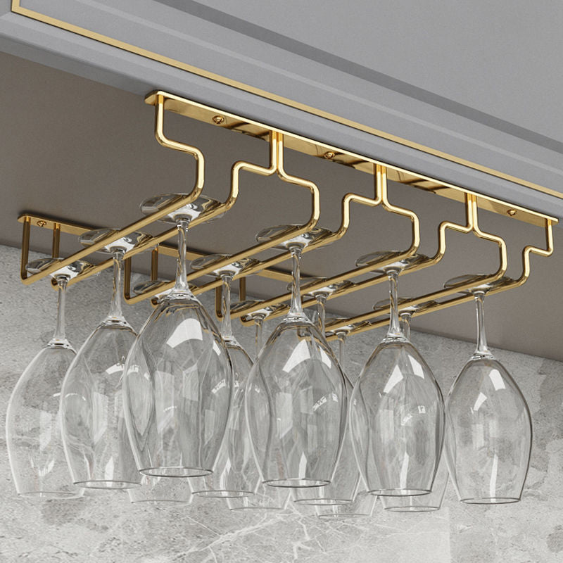 Modern Hanging Wine Glass Rack Metal Glass & Stemware Holder for Kitchen