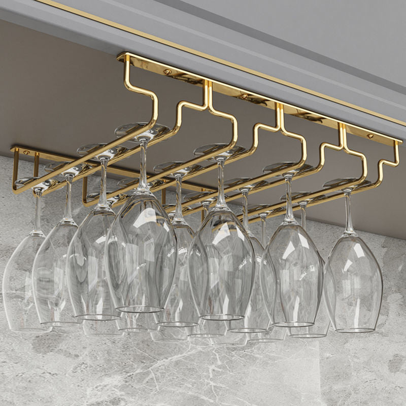 Modern Hanging Wine Glass Rack Metal Glass & Stemware Holder for Kitchen