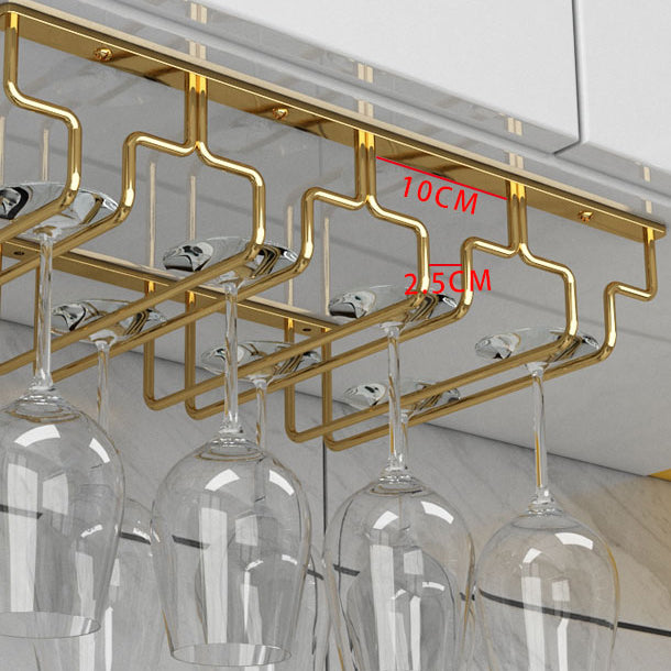 Modern Hanging Wine Glass Rack Metal Glass & Stemware Holder for Kitchen