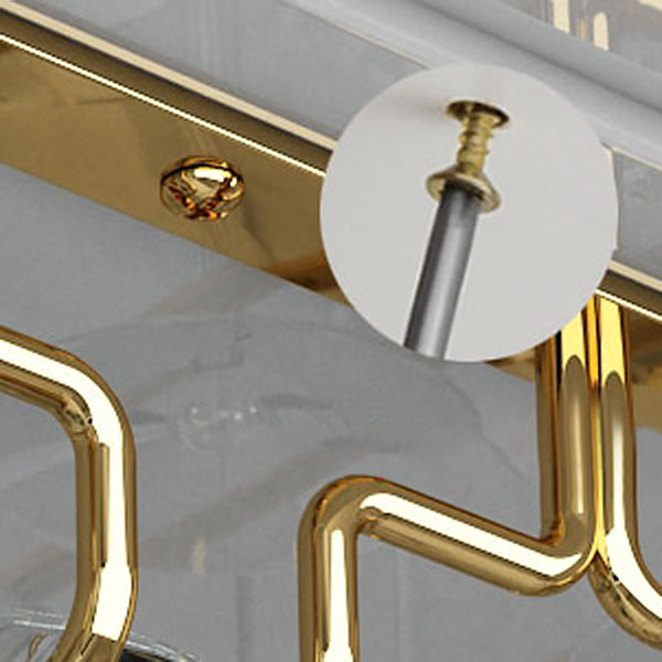 Modern Hanging Wine Glass Rack Metal Glass & Stemware Holder for Kitchen