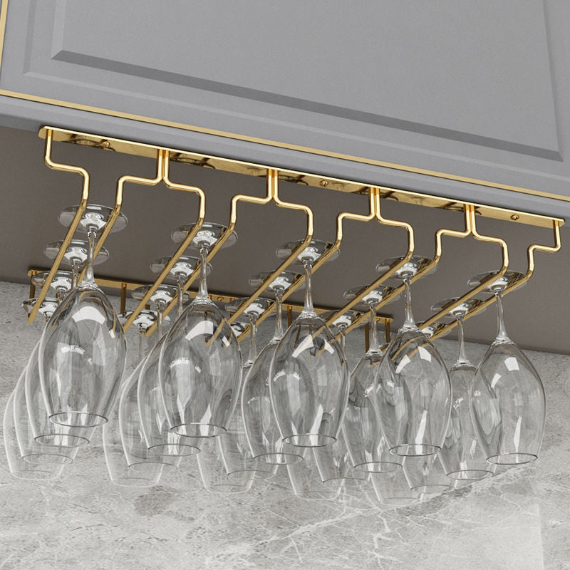 Modern Hanging Wine Glass Rack Metal Glass & Stemware Holder for Kitchen