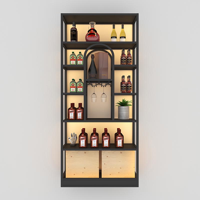 Freestanding Luxury Wine Jail Metal with Shelf Wine Rack Kit 11.8"Wide