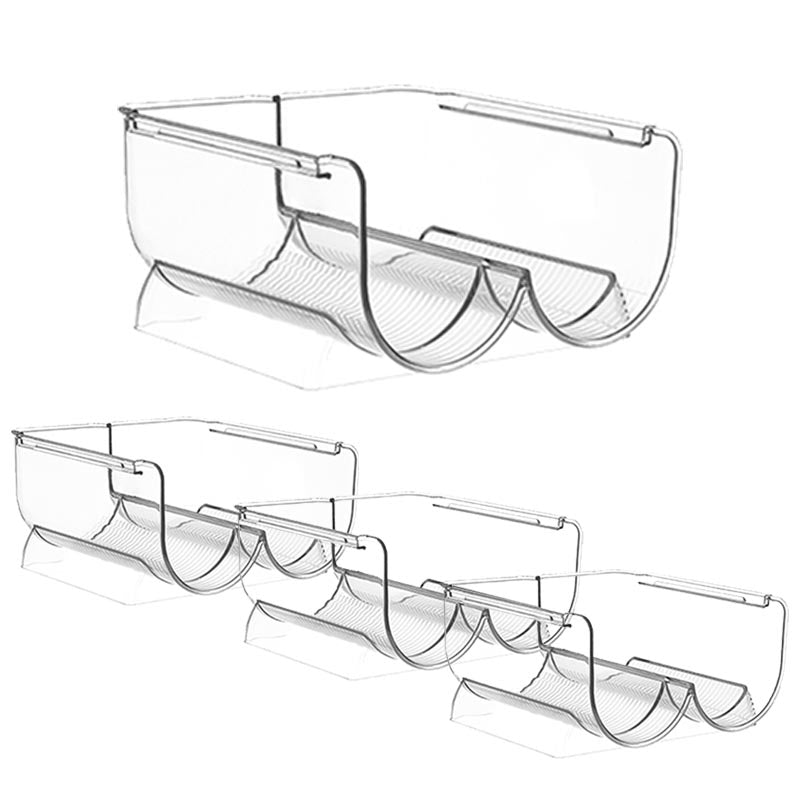 Modern Acrylic Wine Rack Bottle Tabletop Or Countertop Free-Stand Bottle Holder in Clear