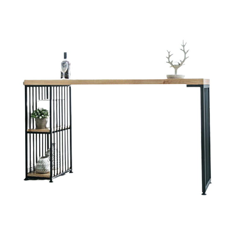 Glam 1/3 Pieces Bar Table Set Rectangle Wood Counter Table with Stools for Dining Room