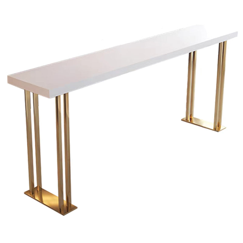 1/2/3 Pieces Modern Rectangle Pub Table Set Solid Wood Counter Table with Backless Stools