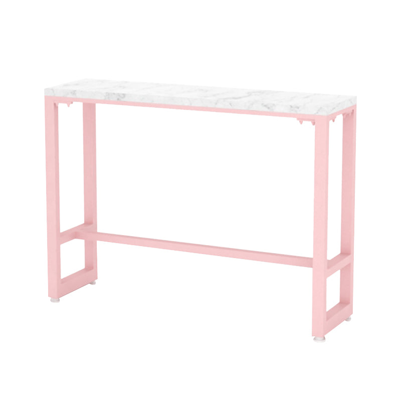 Modern 1/5 Pieces Bar Table Set Rectangle Stone Counter Table for Milk Tea Shop