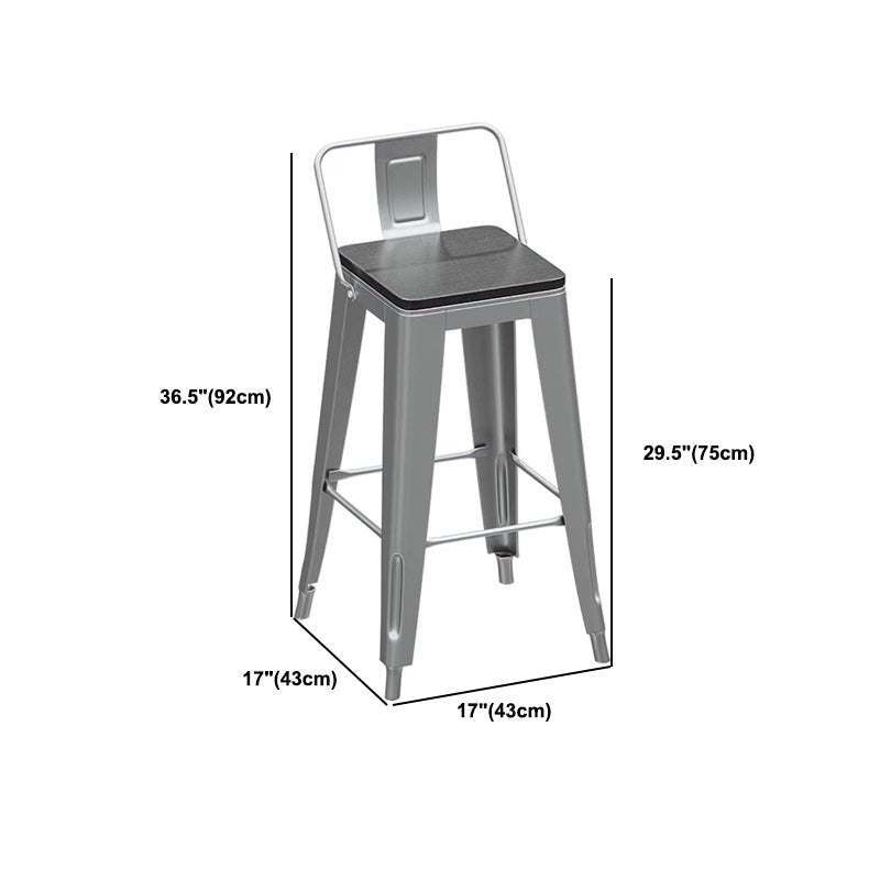1/3/4 Pieces Industrial Bar Stool and Table Set Silver Iron Bar Set