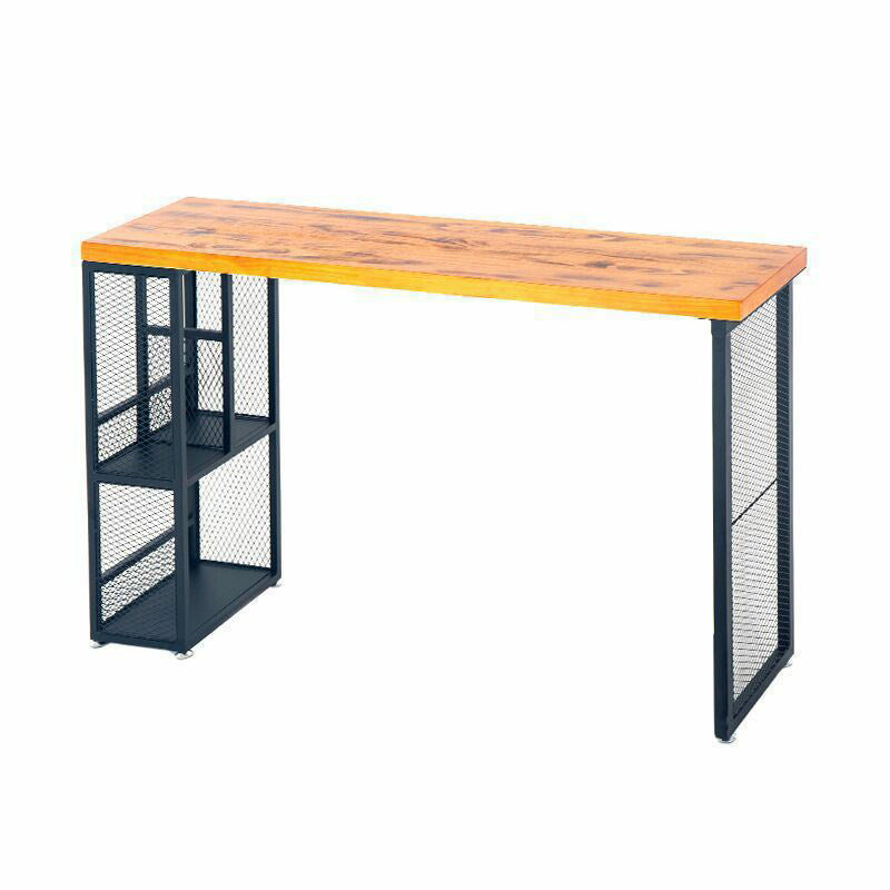 Industrial Rectangle Pub Table Set 1/3/5 Pieces Pine Wood Top Bar Table with Metal Stools