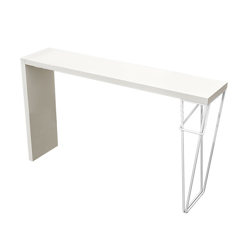 Modern 1/3 Pieces Bar Table Set Rectangle Wood Counter Table with High Stools for Balcony