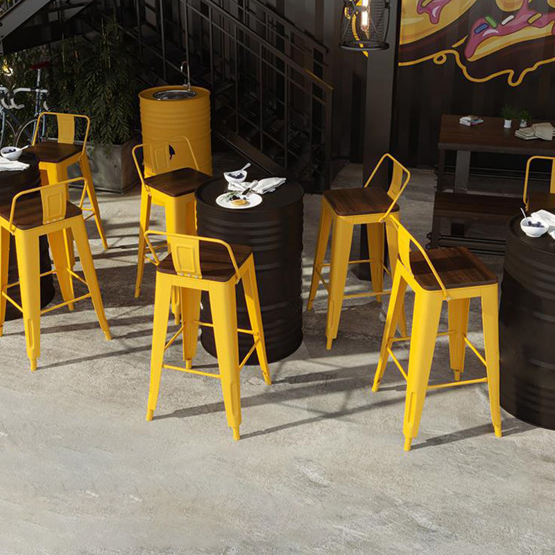 Yellow Iron Table Set 1/3/4 Pieces Industrial Bar Stool and Table Set