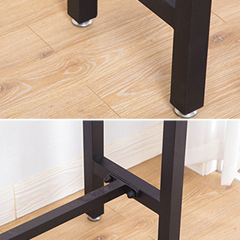 Solid Wood Bar Table Set Full Natural and Black 1/2/4 Pieces Pub Dining Set