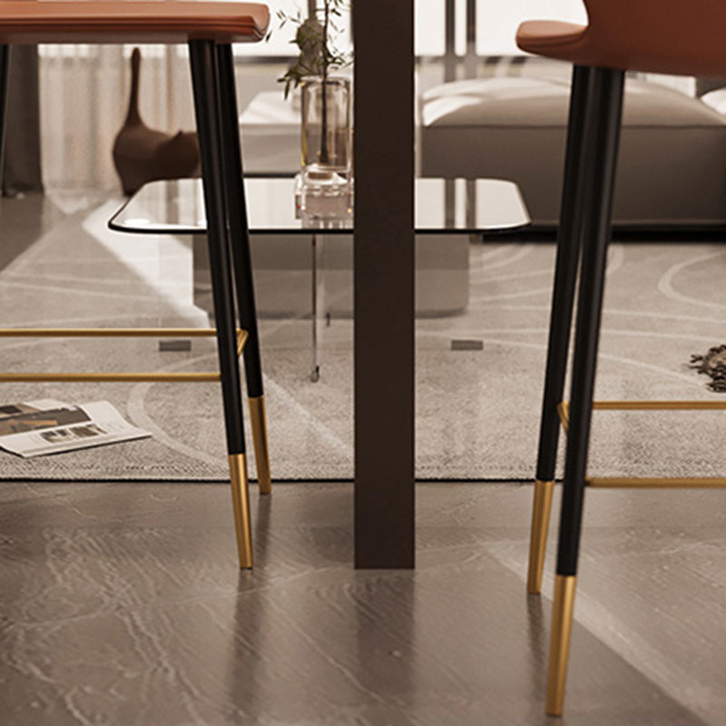 Modern 1/2/3 Pieces Bar Table Set Rectangle Stone Counter Table with Stools for Balcony