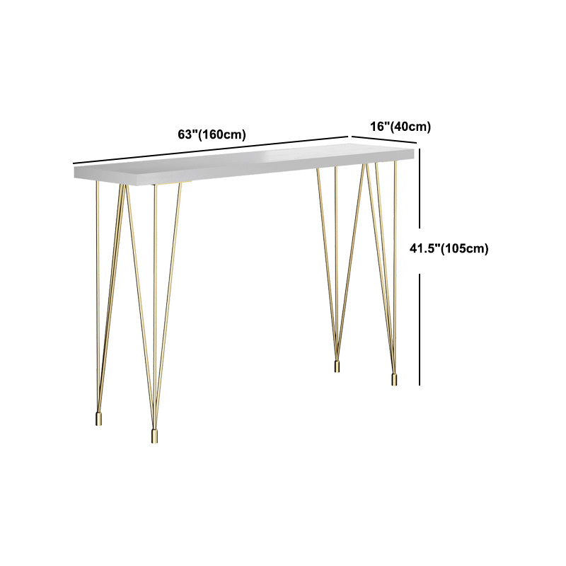 Glam Rectangle Bar Table 1/2/3 Pieces Solid Wood Counter Table with Upholstered Stools