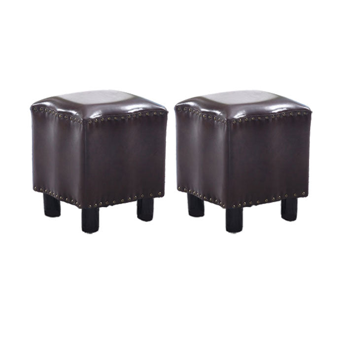 Modern Brown Standard Leather Pure Color Standard for Drawing Room