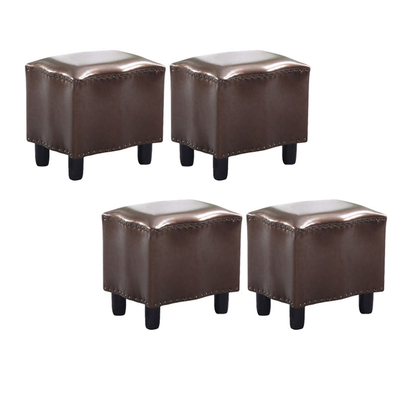 Modern Brown Standard Leather Pure Color Standard for Drawing Room