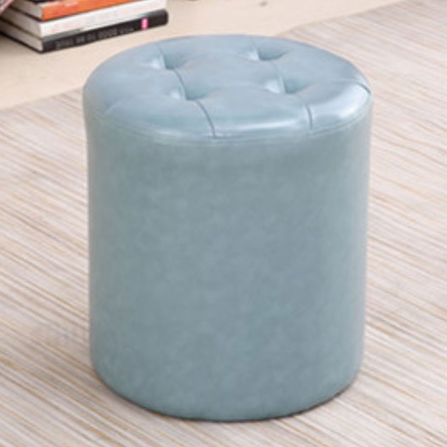 Tufted Ottoman Tear Resistant Faux Leather Contemporary Footstool Ottoman