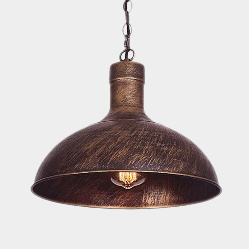 12 "/ 16" W Suspension de dôme à tête claire Lumite Rust Finale Fon Fon Plafond suspendu pour cuisine