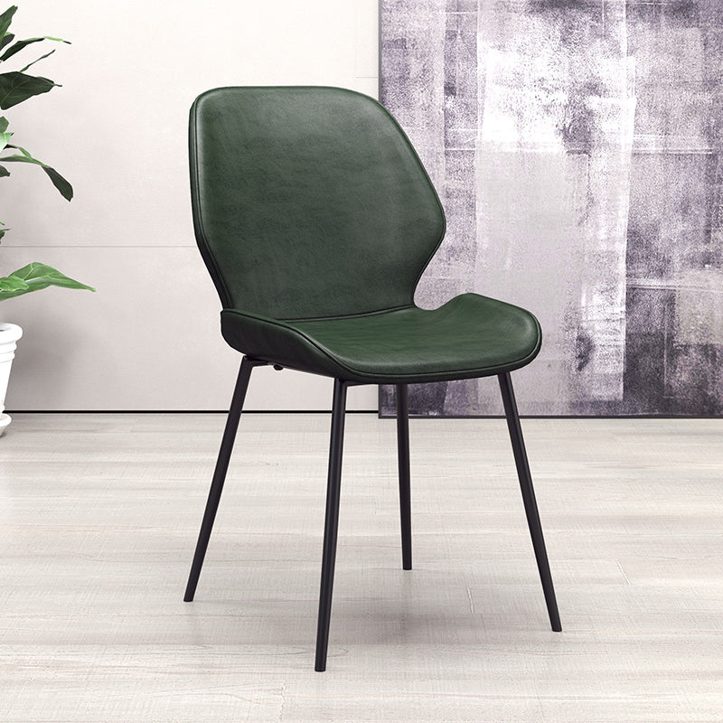 Glam Style Dining Chair PU Leather Dining Room Chair for Indoor