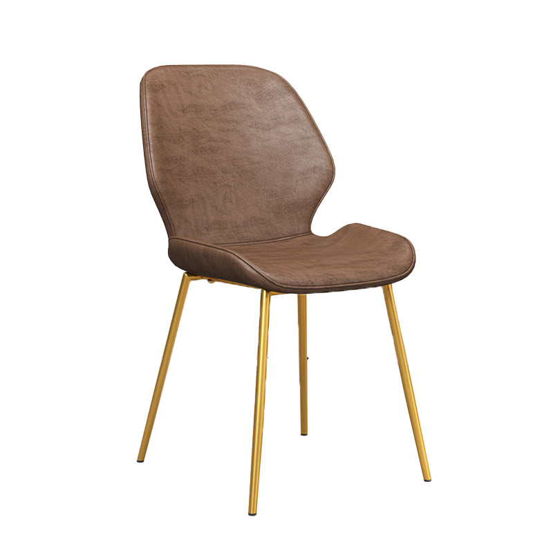 Glam Style Dining Chair PU Leather Dining Room Chair for Indoor