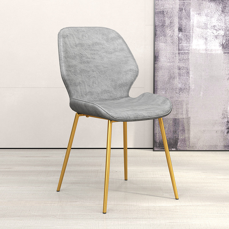 Glam Style Dining Chair PU Leather Dining Room Chair for Indoor