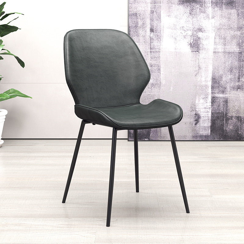 Glam Style Dining Chair PU Leather Dining Room Chair for Indoor