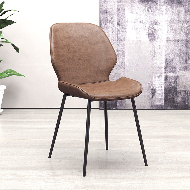 Glam Style Dining Chair PU Leather Dining Room Chair for Indoor