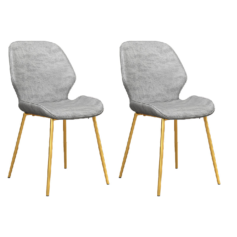 Glam Style Dining Chair PU Leather Dining Room Chair for Indoor