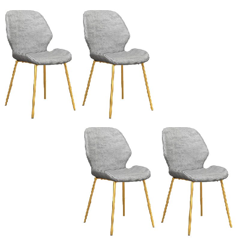 Glam Style Dining Chair PU Leather Dining Room Chair for Indoor