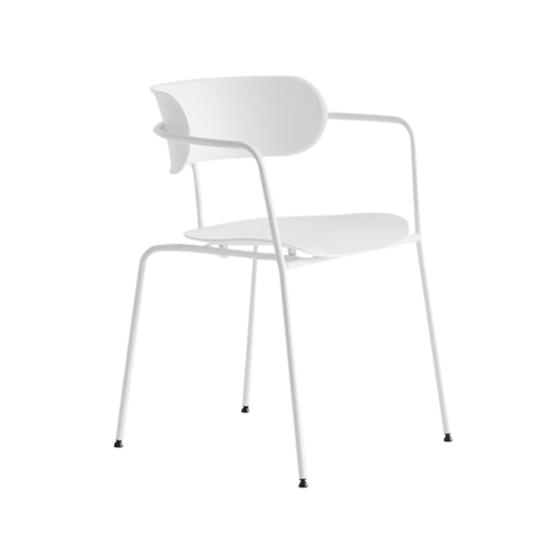 Contemporary Dining Arm Chair Plastic Dining Accent Chair for Home