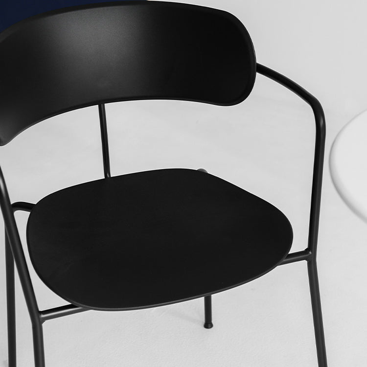 Contemporary Dining Arm Chair Plastic Dining Accent Chair for Home