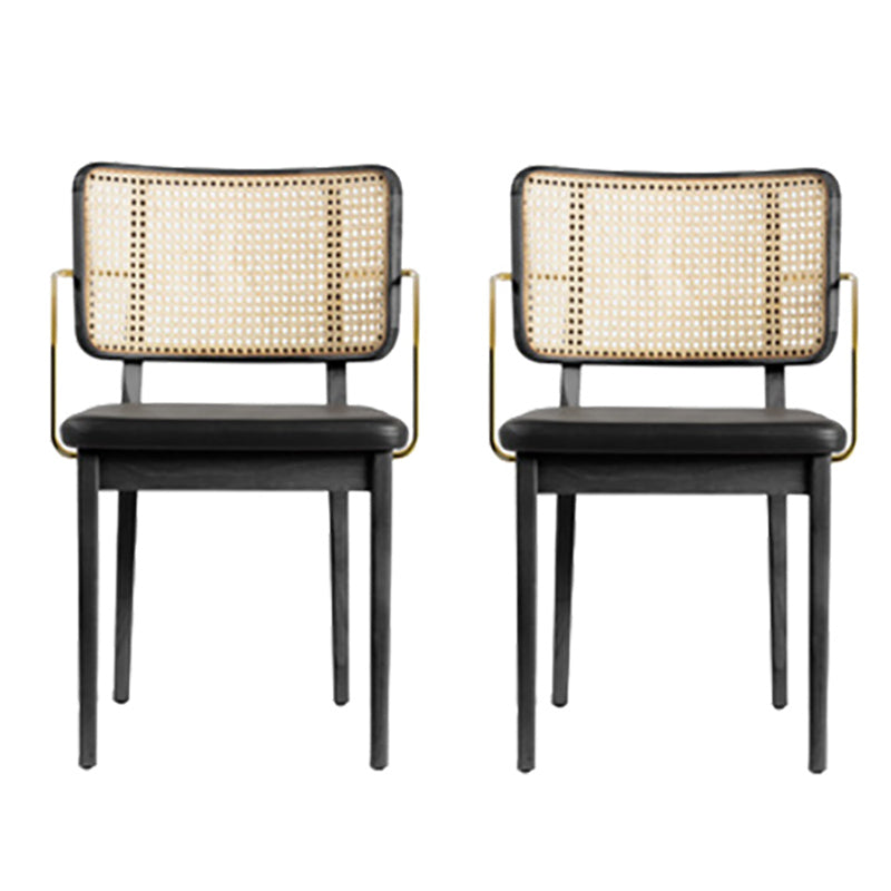 Traditional Style Chair Solid Wood Cane Back Dining Room Chair