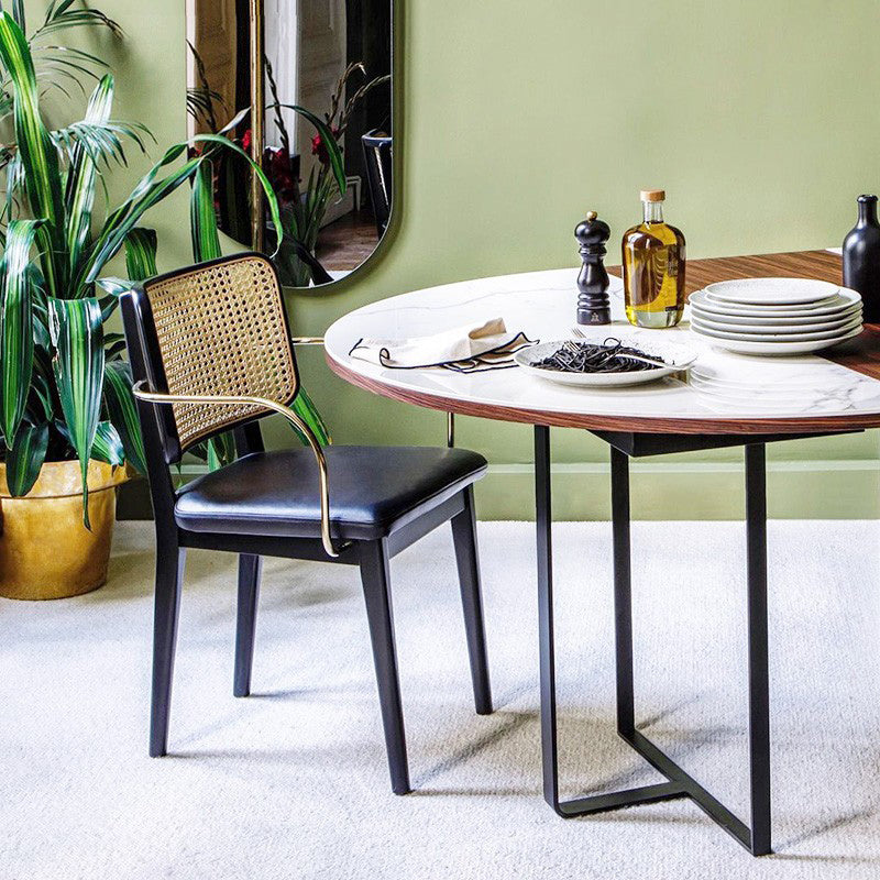 Traditional Style Chair Solid Wood Cane Back Dining Room Chair