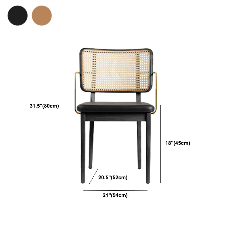 Traditional Style Chair Solid Wood Cane Back Dining Room Chair