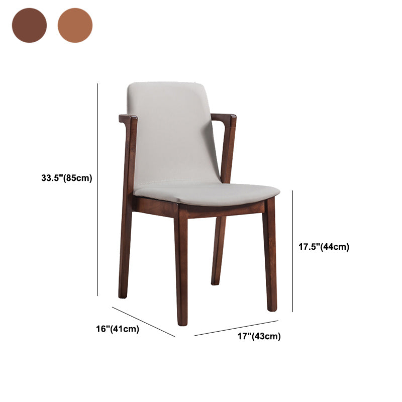 Traditional Solid Wood Dining Room Chair Upholstered Dining Arm Chair