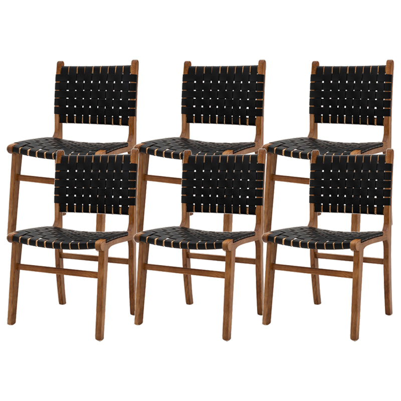 Ash Wood Traditional Dining Chair Open Back Side Chair for Home