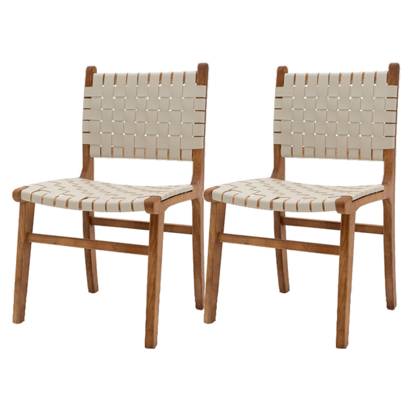 Ash Wood Traditional Dining Chair Open Back Side Chair for Home