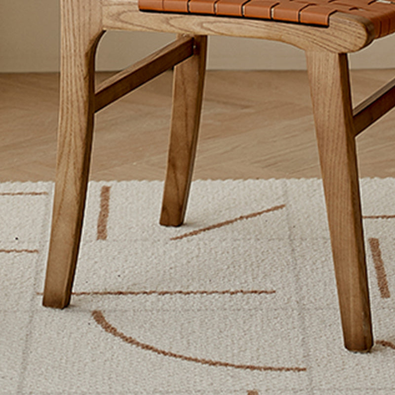 Ash Wood Traditional Dining Chair Open Back Side Chair for Home